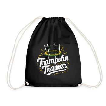 Trampolin-Trainer Freude Sprungkraft Coach - Turnbeutel - Schwarz - Vorne