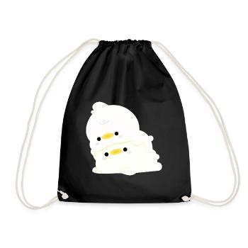 Duck Couple - Drawstring Bag - black - Front