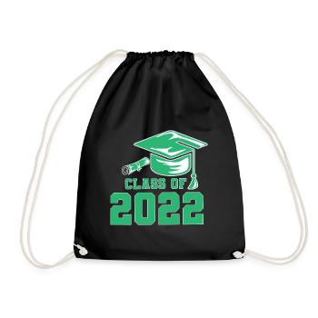 Abi 2022 Schule Abschluss Studium Class of 22 - Turnbeutel - Schwarz - Vorne