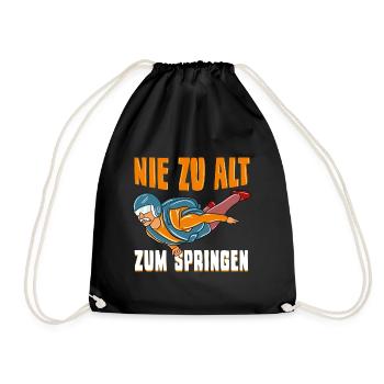 Fallschirmspringen Fallschirm Luftsport - Turnbeutel - Schwarz - Vorne