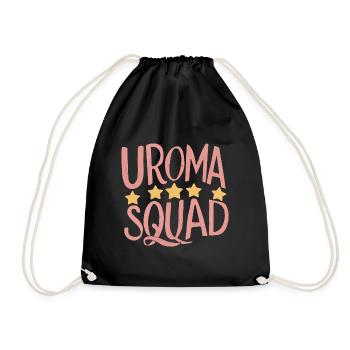 Uroma Squad Geburtstag Uroma Enkel Weihnachten - Turnbeutel - Schwarz - Vorne