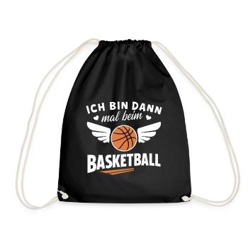 Ich bin Basketball-Shirt | Fan Sportartikel - Turnbeutel - Schwarz - Vorne
