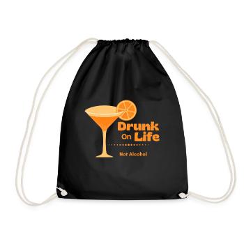 Drunk on Life - Turnbeutel - Schwarz - Vorne