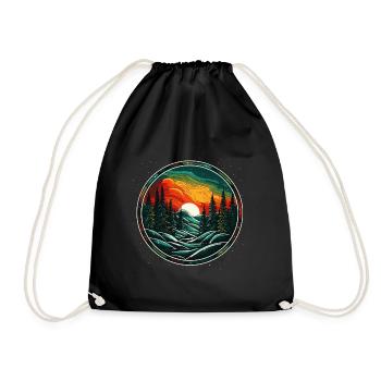 Winter - Drawstring Bag - black - Front