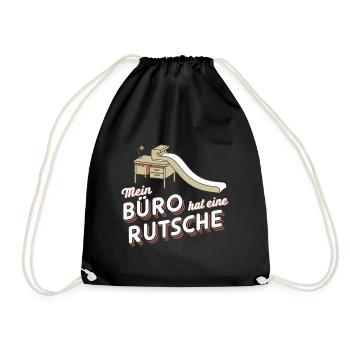 Büro-Rutsche Spaß Angestellter Motivation Boost - Turnbeutel - Schwarz - Vorne
