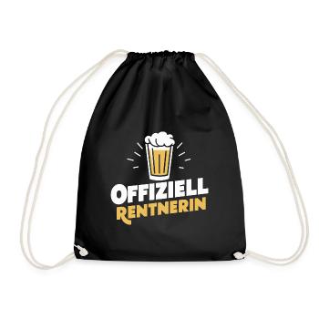 Offizielle Rentnerin Ruhestand Bier-Fan Frau - Turnbeutel - Schwarz - Vorne
