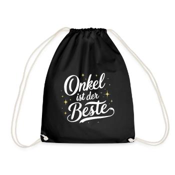Onkel Beste T-Shirt Geburtstag Weihnachten Idee - Turnbeutel - Schwarz - Vorne