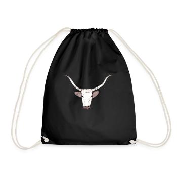 Bull - Drawstring Bag - black - Front