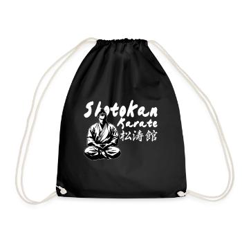 Shotokan Karate Kanji Kimono Dojo Kampfkunst - Turnbeutel - Schwarz - Vorne