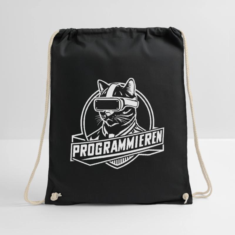 Coder-Katze Lustig Programmieren Geek Geschenk Turnbeutel