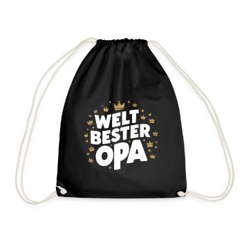 Weltbester Opa Vatertag Geburtstag Du Wirst Bald - Turnbeutel - Schwarz - Vorne