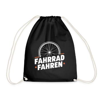 Fahrradfreude Radsport Liebe Radler Geschenk - Turnbeutel - Schwarz - Vorne