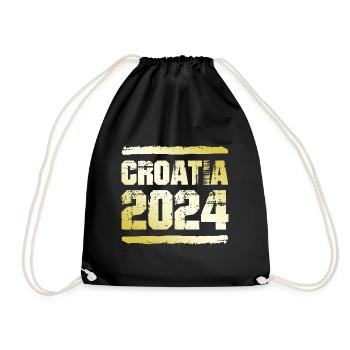 Croatie 2024 Or - Sac de sport léger - noir - Devant