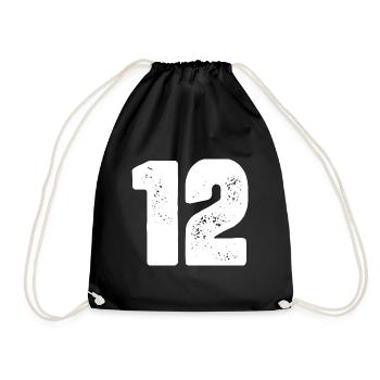 Maillot 12 Numéro - Sac de sport léger - noir - Devant