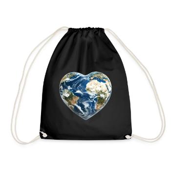 Cœur de terre - Sac de sport léger - noir - Devant