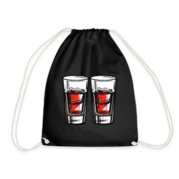 Tequila Glas - Turnbeutel - Schwarz - Vorne