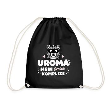 Uroma Komplize Geburtstag Urgroßmutter Muttertag - Turnbeutel - Schwarz - Vorne