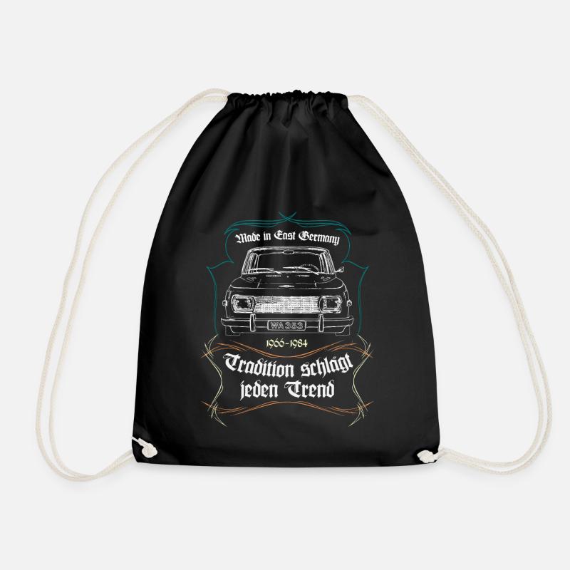 Oldtimer DDR W 353 Retro Tuning Low #lowddr - Turnbeutel - Schwarz