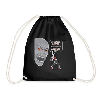 Divorce, separation, end, abandonment, power woman - Drawstring Bag - black - Front