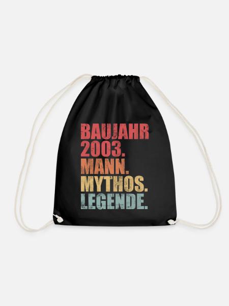 20 Jahre Geburtstag Baujahr 2003 Vintage Geschenk - Turnbeutel - Schwarz