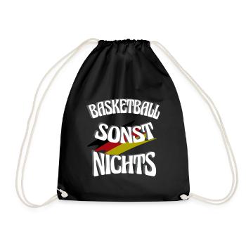 Basketball sonst Nichts, mit Leib und Seele Fan - Turnbeutel - Schwarz - Vorne