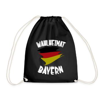 Wahlheimat Bayern, Heimatland, Traditionen, Bayern - Turnbeutel - Schwarz - Vorne