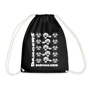 Masque à gaz et dangers - Sac de sport léger - noir - Devant