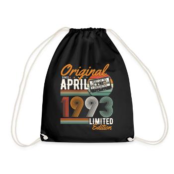 Original since April 1993 - Drawstring Bag - black - Front