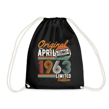 Original since April 1963 - Drawstring Bag - black - Front