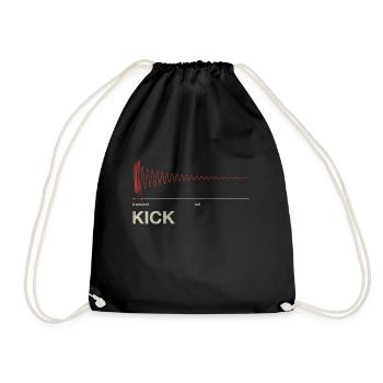Kick Drum - DAW Producer Transient & Tail - Drawstring Bag - black - Front