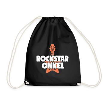 Rocker Onkel Geschenk - Turnbeutel - Schwarz - Vorne
