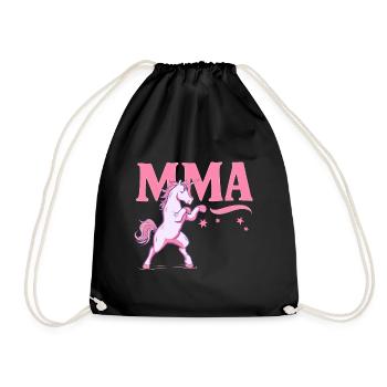 MMA-Einhorn Kampfsport Kunst Geschenkidee Fans - Turnbeutel - Schwarz - Vorne