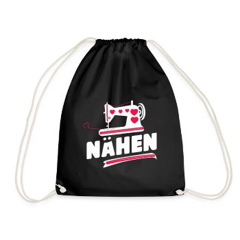 Näh-Liebe Kreativ-Kit für Schneider Stoff-Magie - Turnbeutel - Schwarz - Vorne
