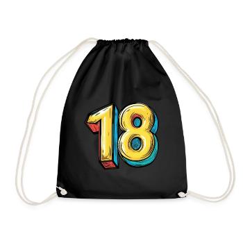 Bande dessinée à 18 chiffres - Sac de sport léger - noir - Devant