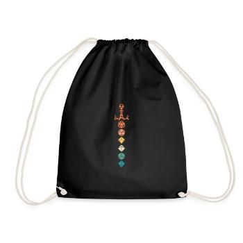 Retro Polyhedral Dice Set Sword of the Paladin - Drawstring Bag - black - Front