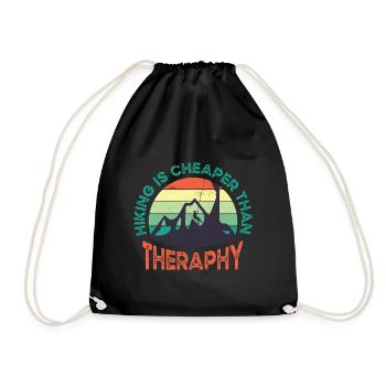 Climbing Climbers Mountains Climbing Wall Kletterdad - Drawstring Bag - black - Front