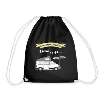 mon camping-car appelle - Sac de sport léger - noir - Devant