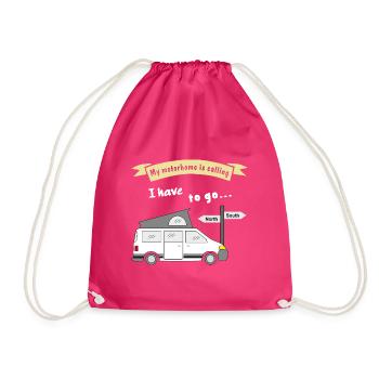 my motorhome is calling - Turnbeutel - Fuchsia - Vorne