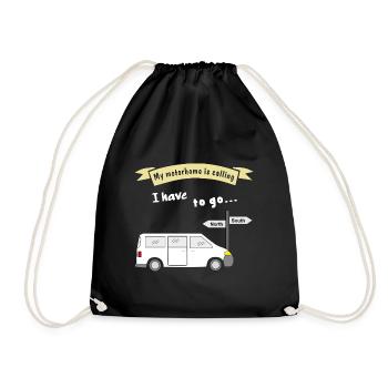 mon camping-car appelle - Sac de sport léger - noir - Devant