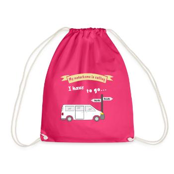 my motorhome is calling - Turnbeutel - Fuchsia - Vorne