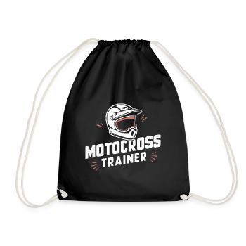 Motocross-Trainer Fanartikel Dirtbike Geschenk - Turnbeutel - Schwarz - Vorne