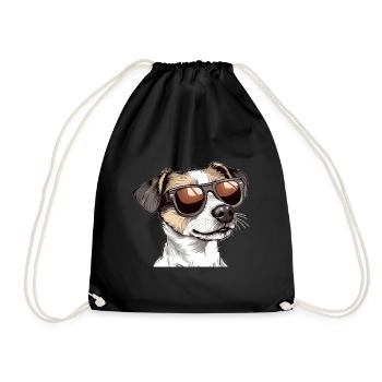 Lustiger Jack Russell Terrier Hund - Turnbeutel - Schwarz - Vorne