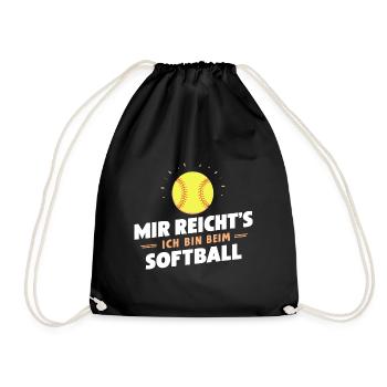 Mir reicht's Softball Fan Shirt Idee Spiel Hobby - Turnbeutel - Schwarz - Vorne