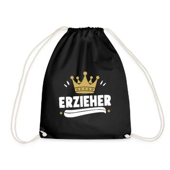 Erzieher-Mann Held Kita Dankeschön Tasse Shirt - Turnbeutel - Schwarz - Vorne