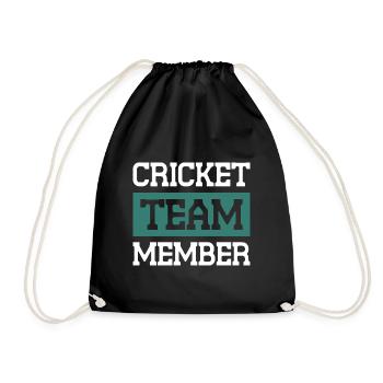 Cricket Team - Turnbeutel - Schwarz - Vorne