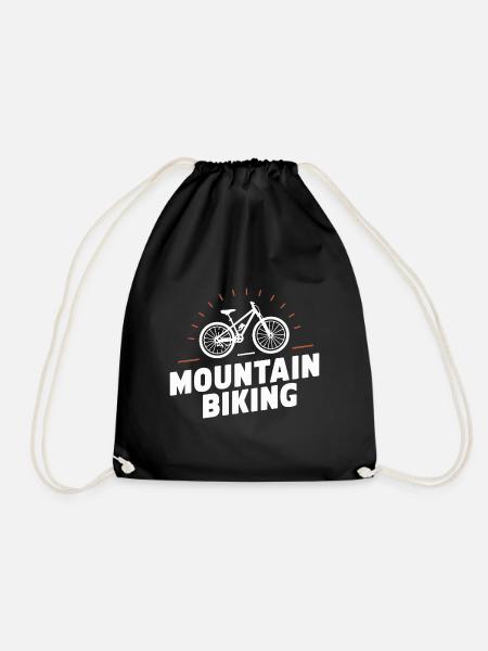 MTB Klassik Trail Abenteuer Radfahrer Outdoor - Turnbeutel - Schwarz