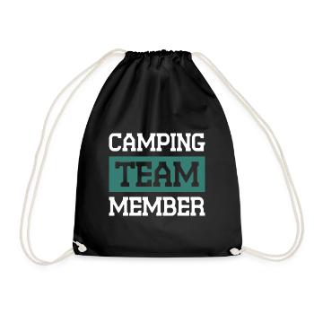 Camping Team - Turnbeutel - Schwarz - Vorne