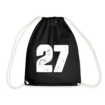 27 Maillot numéro - Sac de sport léger - noir - Devant