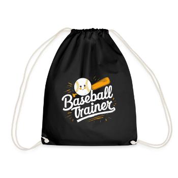 Baseball-Trainer Ausrüstung Coach Geschenk Spiel - Turnbeutel - Schwarz - Vorne