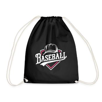 Baseball-Frau Pink Damen Fanartikel Spielzeug - Turnbeutel - Schwarz - Vorne